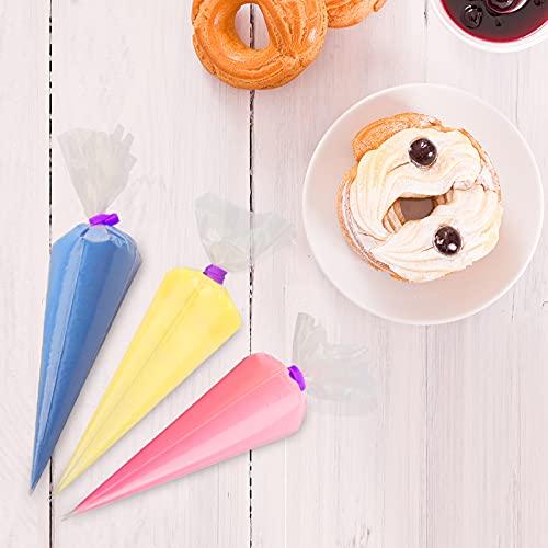 2Pcs Cream Icing Piping Nozzle Tip Stainless Steel,Long Puff Nozzle Tip with 50Pcs Disposable Pastry Piping Bags Cupcake and Puff Filling Kit Decorating Tool Supplies - CookCave