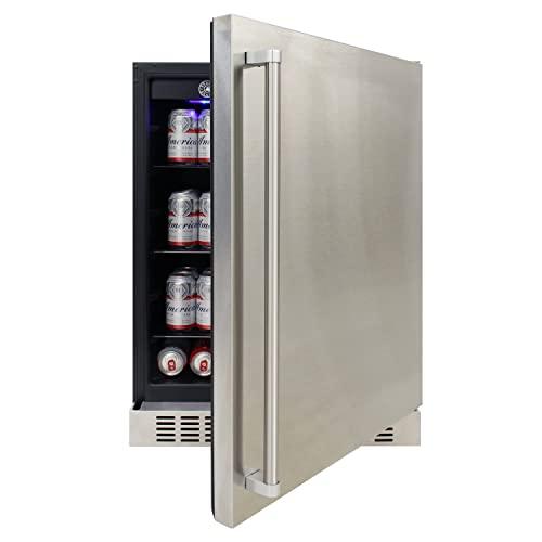 Brama Outdoor Refrigerator Built-In or Freestanding with Automatic Defrost, LED Display and Control Panel - CookCave