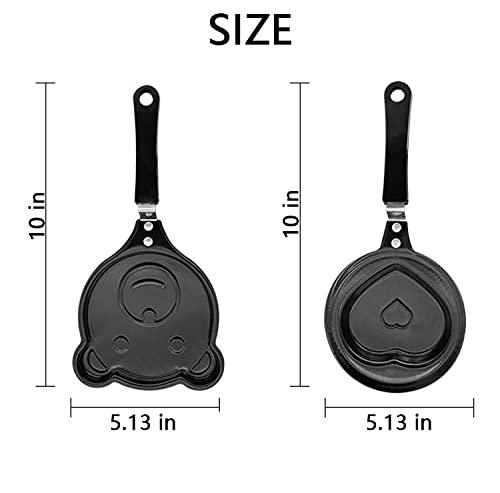 Setaria Viridis Mini Pancakes Maker Egg Frying Pan Pancake Pan Maker Cute Nonstick Cooking Cookware Mini Cartoon Saucepan Egg Frying Pan Breakfast Maker Omelette Pan(Bear) (26.5 * 13.5) - CookCave