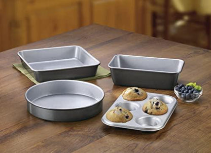 Cuisinart Chef's Classic Nonstick Bakeware 4-Piece Starter Set,Silver/Black - CookCave