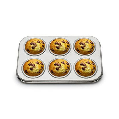Fox Run Muffin and Cupcake Pan, Micro, Extra Small 6 Cup, Stainless Steel - CookCave
