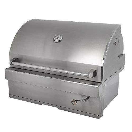 Barbeques Galore 32-inch Turbo Charcoal Built-In Stainless Steel BBQ Grill with Charcoal Tray - 32CHARCOALG - CookCave