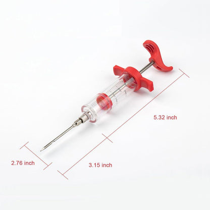 Plastic Turkey Injector Syringe, Turkey Injection Kit, Meat Injector Marinade, Meat Injectors for Smoking, BBQ Grill Injector, Marinade Flavor Injector Red 1oz - CookCave