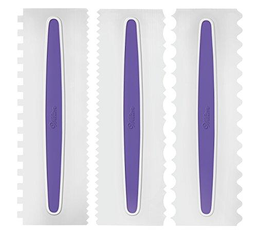 Wilton Comb Icing Smoother Set-3 Piece, White/Purple - CookCave