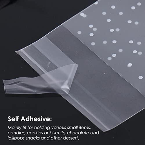 Patty Both 100 PCS Cute Transparent OPP Self Adhesive Cookie Bakery Candy Biscuit Roasting Treat Gift DIY Plastic Bag (Dot) - CookCave