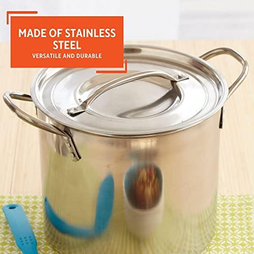 IMUSA Stainless Steel Stock Pot with Lid, 20 Quart, Silver - CookCave