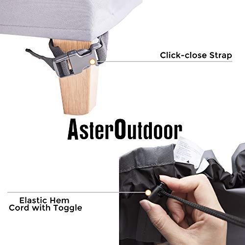 AsterOutdoor Waterproof Patio Grill, Heavy Duty Yarn-Dyed Woven 600d Oxford Fabric,UV Protection Outdoor BBQ Cover,58x24x48 Inches, 58" H x 24" D x 48" W, Grey - CookCave