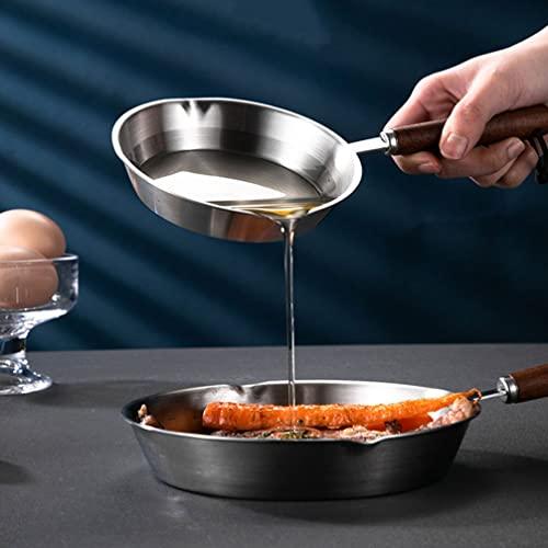 Small Egg Pan Single Egg Frying Pan 5 Stainless Steel Mini Pan Nonstick Egg Pastry Pan with Stay Cool Handle Mini Fry Pan Kitchen Mini Metal Skillet Non Stick Skillet - CookCave