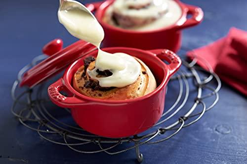 STAUB Ceramics Dutch Oven 3-piece Mini Round Cocotte, Cherry - CookCave