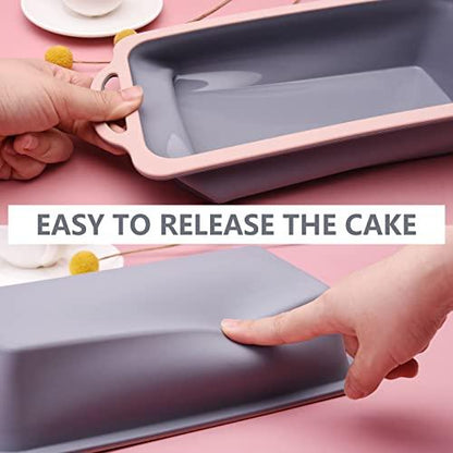 COOKSTYLE 4PCS Silicone Bread Loaf Pan, 10inch Silicone Loaf Pan, Silicone Bread Loaf Pan, Loaf Pans for Baking Bread, Homemade Cakes, Breads, Meatloaf - CookCave