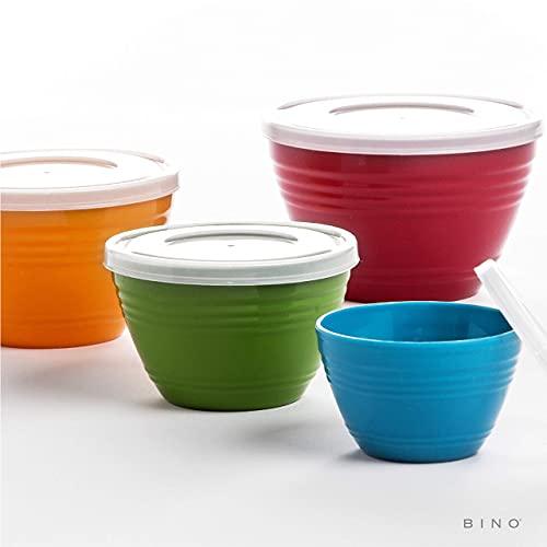 BINO Plastic Mini Prep Bowls with Lids Set - Plastic Bowl Set Prep Bowls for Kitchen - CookCave