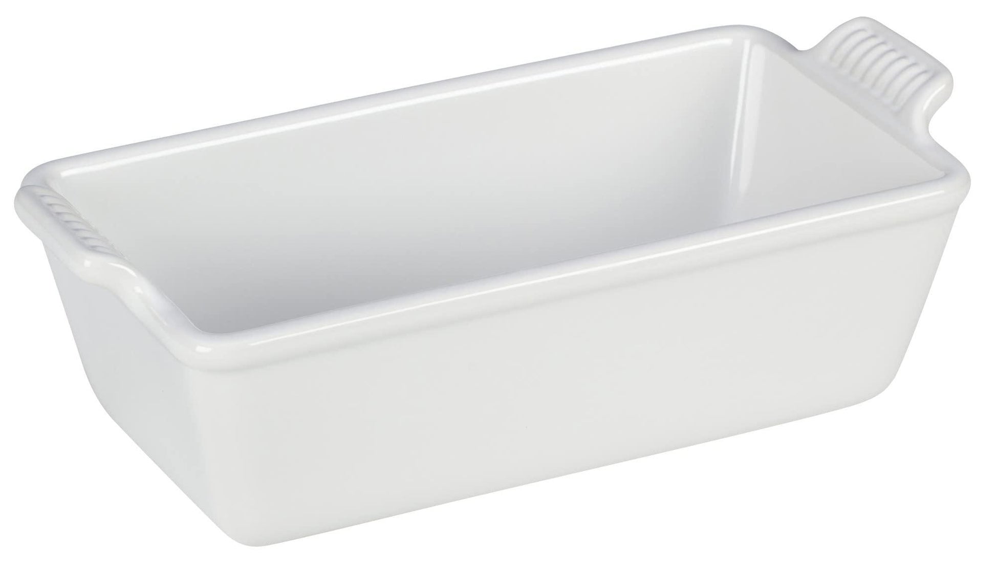 Le Creuset Stoneware Heritage Loaf Pan, 9" x 5" x 3" (1.5 qt.), White - CookCave