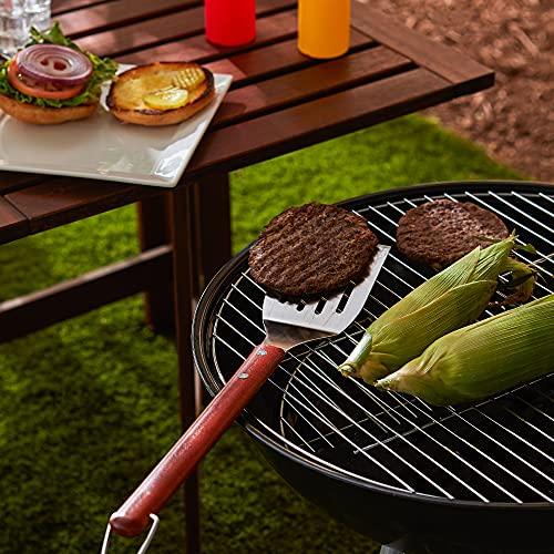 RSVP International Endurance BBQ Grill Spatula Flipper, 18" | Flip Burgers & Other Food w/ Long Handle that Keeps Hands Safe from Fire | Made from Stainless Steel & Rosewood - CookCave