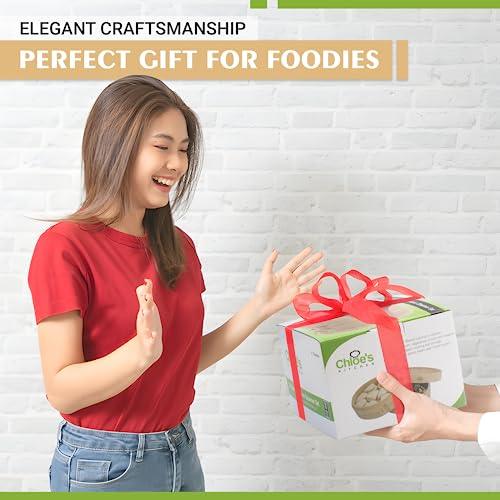 Zoie + Chloe Bamboo Steamer Basket - 2-Tier Dumpling Steamer for Cooking with 2 Reusable Cotton Liners for Bao, Dim Sum, Veggies, Asian Steamed Buns -Stackable, Space-Efficient - 8-Inch Steam Basket - CookCave