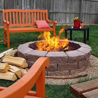 Aoodor Outdoor Fire Pit Grate Log Round 28" Kindling Tools Round Spider Wire Net Support Base Firewood Grates Complimentary Tongs Black Color - Garden Use - CookCave