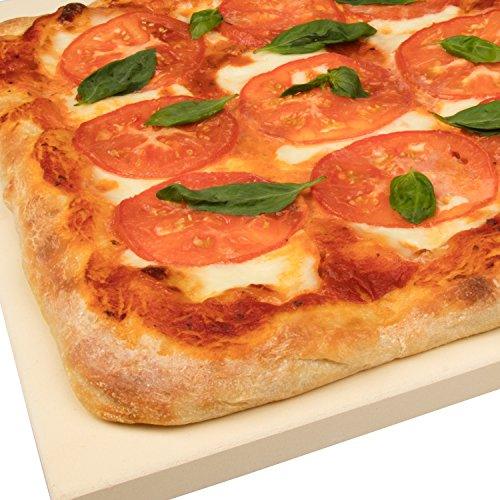 CucinaPro Pizza Stone for Oven, Grill, BBQ- Extra Thick 5/8" Cordierite Rectangular Baking Stone for Better Cooking- 16" x 14" Pan- Holds High Temperature Perfectly For Crispy Crust- Kitchen Must Have - CookCave