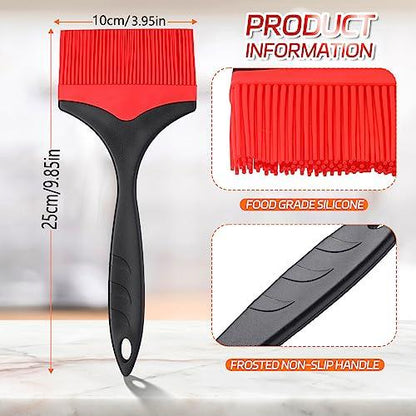 Large Silicone Basting Pastry Brush - 3.95inch Extra Wide Silicone Basting Brush for Grilling,Heat Resistant Brushes Spread Oil Butter Sauce for Cooking Baking BBQ,Dishwasher Safe,Set of 2 - CookCave