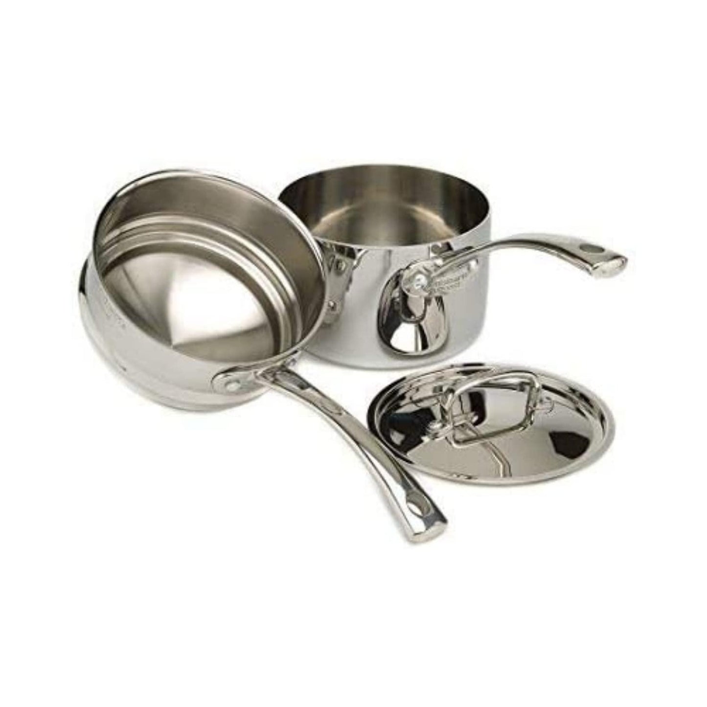 Cuisinart French Classic Tri-Ply Stainless 3-Piece Saucepan and Double Boiler Set - CookCave