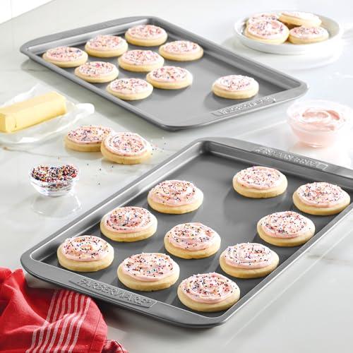 Farberware Nonstick Bakeware Set, Nonstick Cookie Sheets / Baking Sheets - 2 Piece, Gray - CookCave