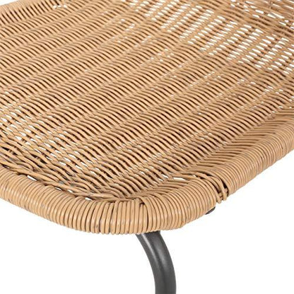 Christopher Knight Home Dinah Outdoor Wicker Dining Chair (Set of 2), Light Brown, Black - CookCave