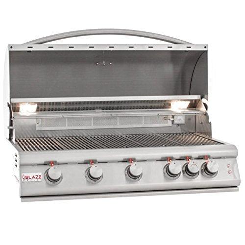 Blaze LTE 40-Inch 5-Burner Built-in Natural Gas Grill with Rear Infrared Burner & Grill Lights - BLZ-5LTE-NG - CookCave