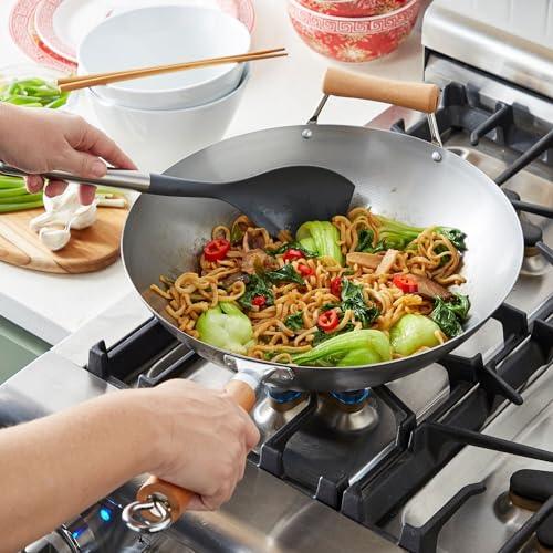 Sur La Table Carbon Steel Wok, Silver - CookCave