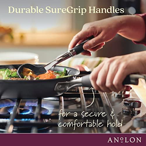 Anolon Advanced Home Hard-Anodized Nonstick Skillets (2 Piece Set- 10.25-Inch & 12.75-Inch, Moonstone) - CookCave