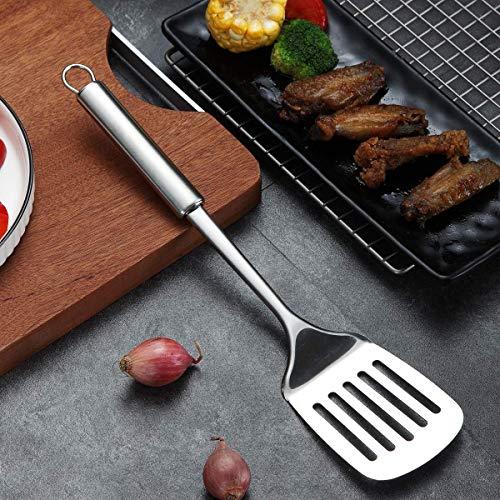 Stainless Steel Spatulas, Berglander Slotted Turner, Metal Spatulas Turner For Cooking, Kitchen Spatulas For Nonstick Cookware, Barbecue Spatulas, Dishwasher Safe, Easy to Clean - CookCave