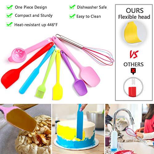 Baking Supplies - Silicone Spatulas Set, Rolling Pin, Pastry Mat, Silicone Baking Cups, Piping Bags and Tips, Measuring Cups and Spoons, Baking Set for Kids Teens Adult Beginner - CookCave