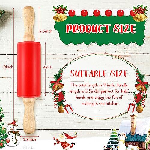 10 Pcs Small Rolling Pin Kids 9 Inch Mini Rolling Pin Silicone Wooden Rolling Pins Baking 5 Colors Non Stick Kids Rolling Pin with Wooden Handle for Kitchen Dough Cookie Pastry Fondant Cake - CookCave