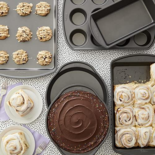 Wilton Perfect Results Premium Nonstick Bakeware Essentials Set - Perfect for Everyday Use and Baking Cookies, Cupcakes, Cakes, Steel, 6-Piece - CookCave