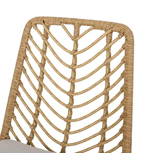 Christopher Knight Home Berrien Outdoor Wicker Chairs, Beige + Light Brown + Black - CookCave