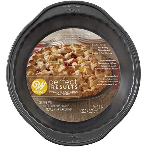 Wilton Perfect Results Nonstick Deep Pie Pan, 9 by 1.5-Inch - CookCave