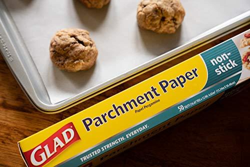 Glad Parchment Paper for Baking | Rolled Parchment Paper for Baking and Food Storage | 50 Square Feet White Parchment Baking Paper from Glad for Everyday Use - CookCave