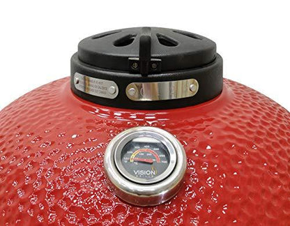 1-Series Ceramic Kamado Grill, Red - CookCave