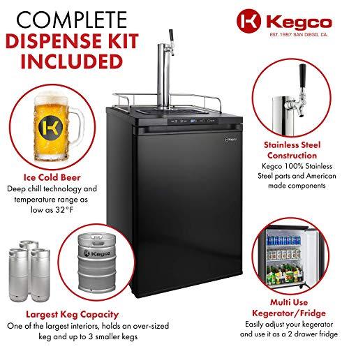 Kegco K309B-1 Keg Dispenser, Black - CookCave