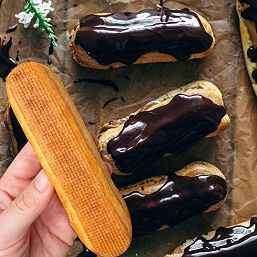 FETESUR Silicone Perforated Bread Mold for Baking, 12 Individual Oblong Baking Forms, Hot Dog Bun Mold, Silicone Molds for Making Crispy Bread Rolls, Eclairs and Milk Breads - CookCave