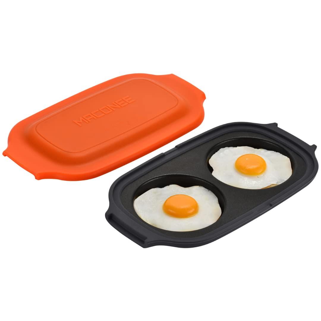 MACONEE Microwave Egg Fryer | Microwave Egg Cooker & Poacher for Breakfast Sandwiches | Microwave Maker for 2 Eggs Eggwich & Egg McMuffin | Dishwasher-Safe & BPA-free - CookCave