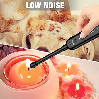 Electric Candle Lighter,USB-C Rechargeable,Large Capacity Lithium Battery, Noiseless,Windproof & No Flame,Light Everything Safely and Quickly,Gas Stove/Fireworks/Camping BBQ/Aromatherapy SPA(Black) - CookCave
