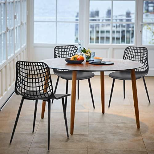 POLY & BARK Marais Chair, Set of 4, Black - CookCave