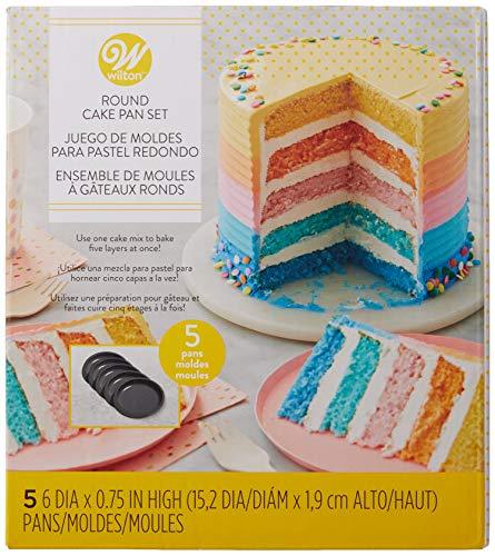 Wilton Easy Layers 5-Piece Layer Cake Pan Set, 6-Inch, Steel - CookCave