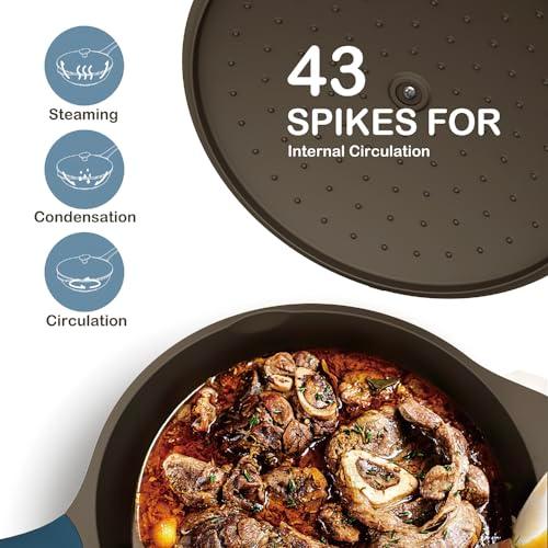 LIGTSPCE All-in-One Pan,Always Nonstick Multipurpose Saute pan,Large Skillet with Strainer,Deep Frying Pan with Lid(11-inch), PFOA Free chef’s pan,Dishwasher and Oven Safe (Cerulean) - CookCave