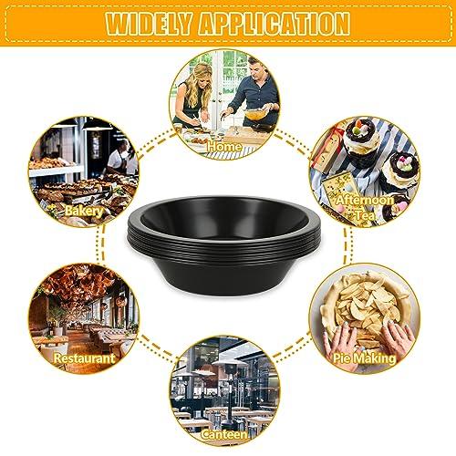 CYEAH 10 Pcs Non-stick Mini Pie Pans, 4 inch Round Deep Pie Dish for Baking, High Carbon Steel Pot Pie Baking Dishes, Small Black Tin Pie Pans for Kitchen Burning Baking Cakes Tarts - CookCave