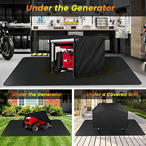 Extra Large 80x48 inch Grill Mat for Outdoor Under BBQ, Griddle, Charcoal, Flat Top, Smoker, Stove, Wood Deck & Patio Protective Mat, Indoor Fireplace Mats, Front Back Sides Fireproof Waterproof Pad - CookCave