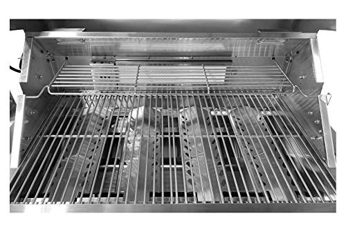 Cycence CY-GR0434CV 32 Inch 4 Burner Professional Built-In Gas Grill, LPG or Natural Gas, Professional Stainless Steel with Free Rotisseries Kit - CookCave