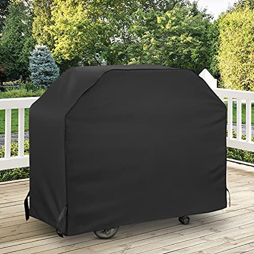 Mightify Grill Cover 50-Inch, Heavy Duty Waterproof Gas Grill Cover, Outdoor Fade Resistant Small BBQ Cover, All Weather Protection Barbecue Cover with Adjustable Straps, 50''W x 22''D x 40''H, Black - CookCave