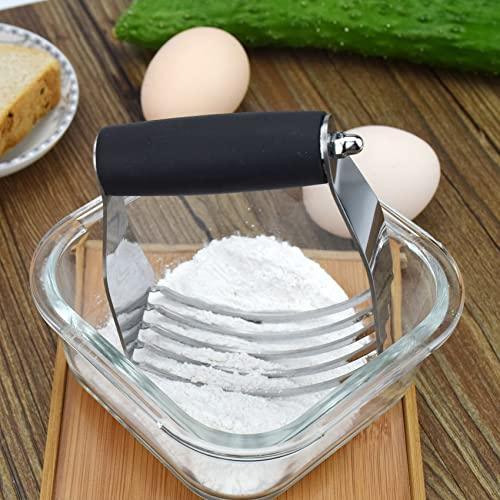 Dough Blender Heavy Duty Pastry Cutter Stainless Steel Butter Cutter Professional Baking Tool For Mixing Flour Butter (Black) - CookCave