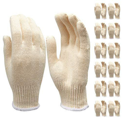 EBLAELEL Safety gloves white cotton bbq heat liners grilling work glove men cooking women knitted cotton Pack of 12 - CookCave