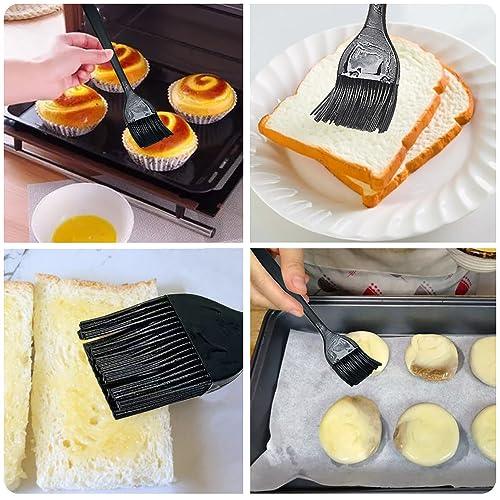 4 Pack Pastry Brush-Basting Brush Pastry Brushes for Baking, Silicone Basting Brush, Basting Oil Brush with Boar Bristles and Beech Hardwood Handles for Kitchen, Grilling and Spreading Oil, BBQ Sauce - CookCave