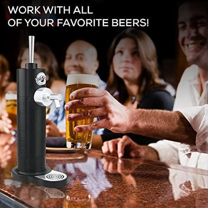 Richard Bergendi Home Draught Beer Pump, Beer kegerator, Beer Tap, Draft Beer Dispenser, Portable Mini Keg For All Can Beers, Ale, Birthday Gift for Men, Husband, Dad, Son, Beer Gifts For Men Black - CookCave